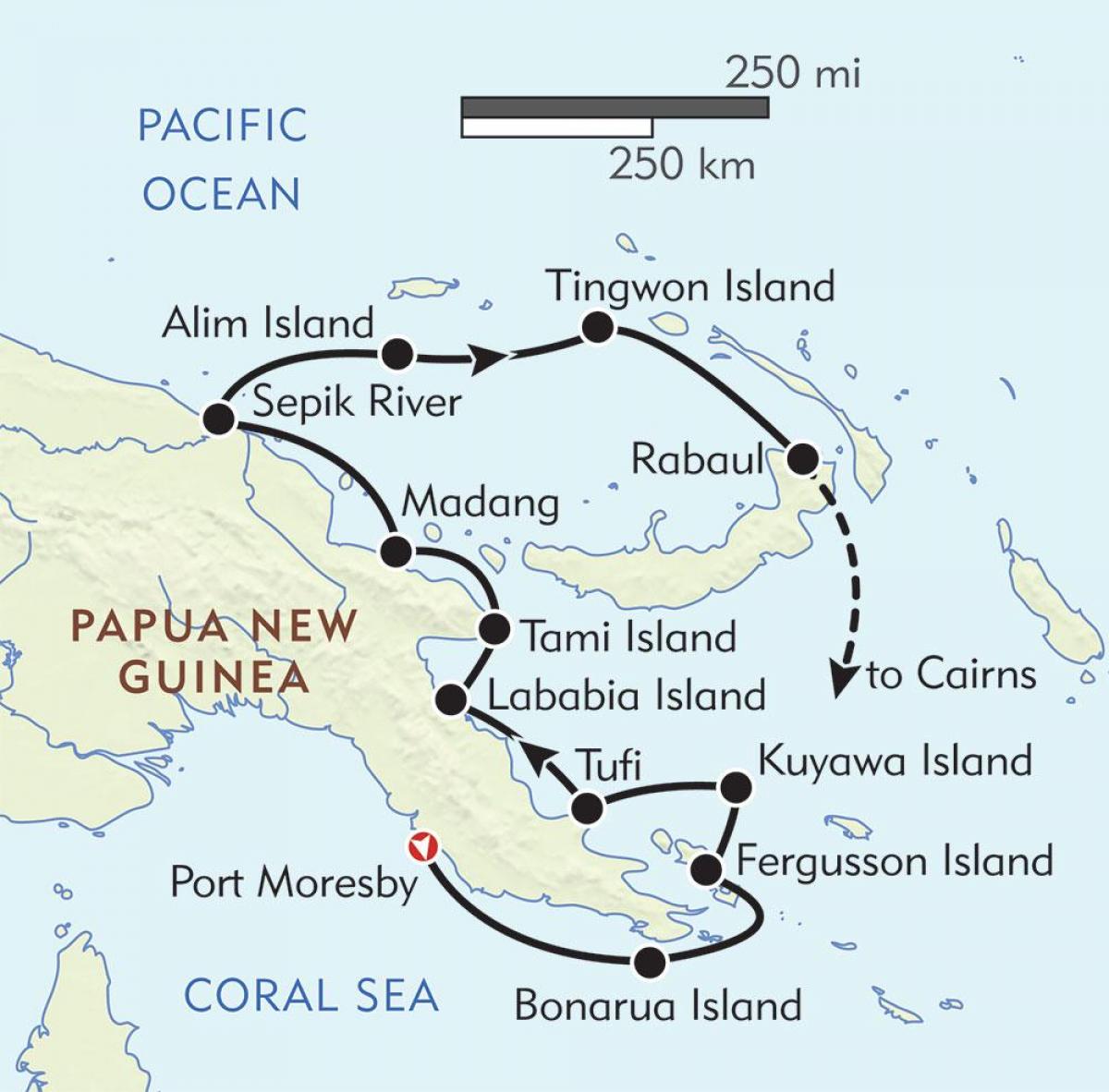 bản đồ của rabaul new guinea