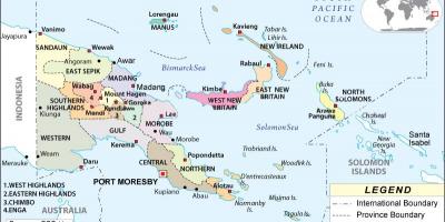 Bản đồ của new guinea tỉnh