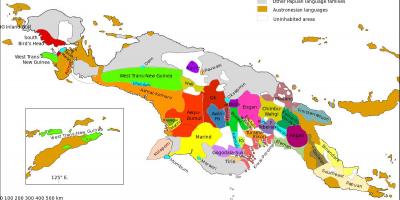 Bản đồ của new guinea ngôn ngữ