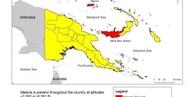 Bản đồ của new guinea sốt rét